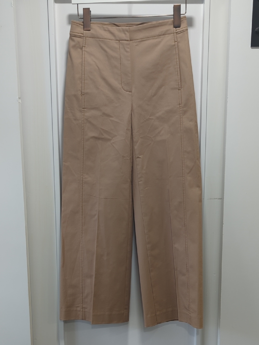 Ann Taylor Wide-Leg High Waist Pants in Beige Size 00
